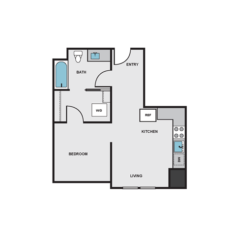A1E Floor Plan at Eleanor H16 Apartments